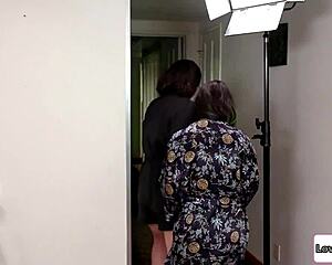 Porn Stars Lick Pussy And Face Sit After Hot Shoot