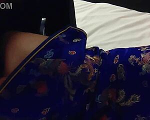 Amateur Chinese Dress Girl Sucks Cock Licks Then Fucks In Bed Uniform!