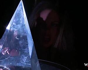 Whornyfilms police officer dives into threesome with masked dom