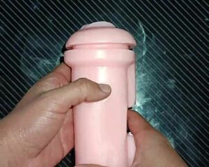 Kissy offers tight vagina for fucking. Deepthroat blowjob handjob on desk close-up.