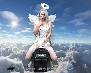 ava sinclaire rides sybian heavenly body shaved blonde bliss.