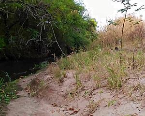 oh man, caught these strangers ripping clothes for wild outdoor pussy licking at the waterfall