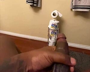 stroking my huge bbc til thick precum drips everywhere