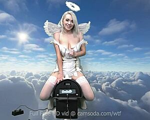 ava sinclaire rides sybian heavenly body shaved blonde bliss.