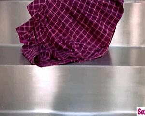 Petite 18+ Ohana in hot miniskirt seduces stepbro with big cock tease not sister vibes