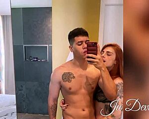 damn, hot bathroom sex with my skinny latina friend’s boyfriend buttplug deepthroat and pussy licking all around