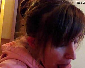 amateur girlfriend deepthroats then takes creampie from friend?