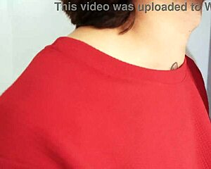 Hey boyfriend's little brother spies us in kitchen then I seduce him to fuck me too!