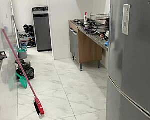 security cam catches brazilian maid's juicy ass driving boss wild voyeur style