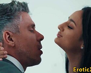 gorgeous latina babe rides her lover's cock hard