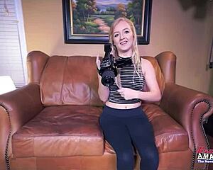 cute blonde alex and horny brunette carmen lick each others wet shaved pussies 😻💦👅