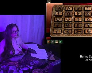 bbw brunette bares huge natural tits in secrets remaster playthrough four