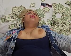 porn overload with my hot blonde usa slut 😍🇺🇸 fuck doll begging for more cash sex