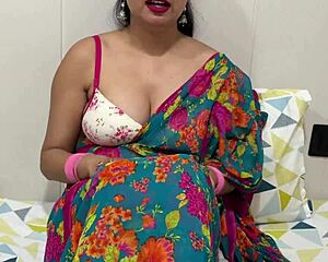 hot indian stepmom in kitchen roleplays dirty hindi talk horny with stepson