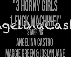 Party lesbians Joslyn Jane and Maggie Green fuck with huge tits and dildos