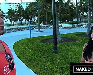 big booty latina bitch bent over fucked by tall black stud