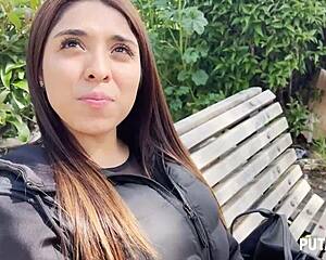 michi the 18+ peruvian teen with big tits caught by torbe... she sucks him off hard