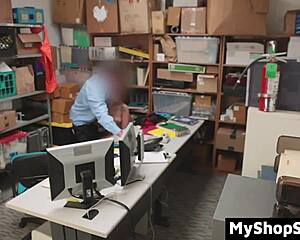 shoplifting teen suspect bends over for burglar cop's hidden cam pussy pounding instead of arrest