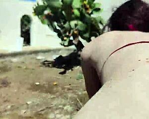 hey that italian babe gets taken hard behind the olive tree w ita talk