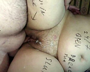cheating bbw wife turns cum dump for gangbang creampies and milk sprays