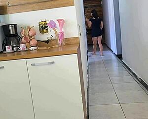 Risky Fuck with Hubby's Friend While He's Showering - Almost Caught!