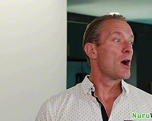 Stunning Busty Blonde's Sensual Wet Nuru Massage Turns Wild With Clarke Kent And River Lynn