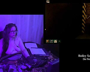 bbw brunette bares huge natural tits in secrets remaster playthrough four