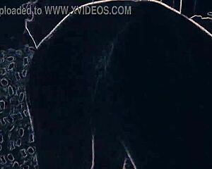 Club lights flash as babe rims ass deep then sucks cock hard