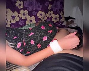 Sneaking into Hot Young Mexican Sister's Room at Night Finds Her Ready for Deep Penetration in Homemade Vid