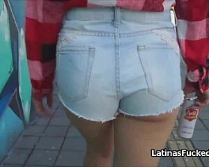 a colombian teen beauty with round ass blows then rides hard cock in reality clip