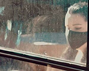 Charlie forde moans needy fingering pussy with dildo in lingerie