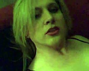 check out stephanie clover's beautiful shemale face hiding that hard cock while small tits tease