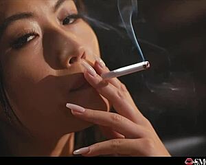 kawaii japanese babe smokes cig while fingering wet pussy... wanna watch? 🔥💋🚬