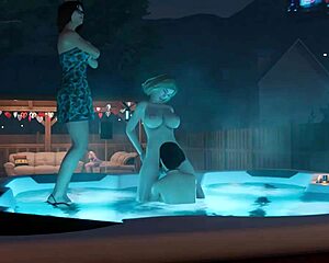 House party turns into wild female fun with group games and action