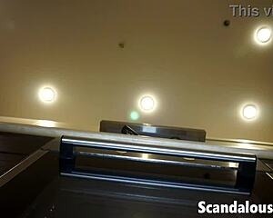 my girlfriend flaunts her shaved redhead pussy in kitchen pov closeup