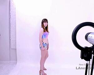 Girl next door auditions on sofa, daddy pounds her tight hole.