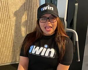 i went to the gym and this horny latina milf bitch begged for my cock protein creampie