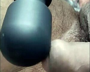 super horny desi housewife gives hubby footjob while buzzin vibrator on her tight pussy bed