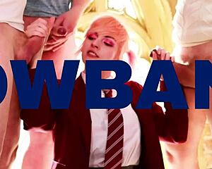 oi british 18yo college goth gets her arse spanked hard in detention 😈🔥!!