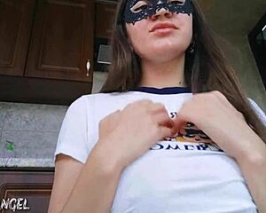 Skinny milf's hairy big ass pussy gaping stretches for deep anal fisting finger probe