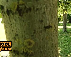 Pov blonde teen tiffany tatum sucks cock hardcore outdoors petite