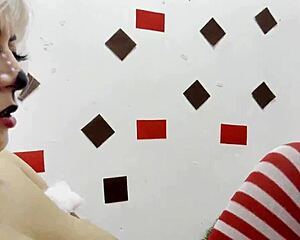 Webcam girl calls sugar daddy for Christmas gift, he demands pussy view then fucks her big cock style