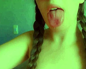 wanna see this horny student tease her wet tongue and masturbate naughtily?