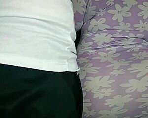 I strike a deal with my stepmom to ease my hard cock and creampie her huge tits