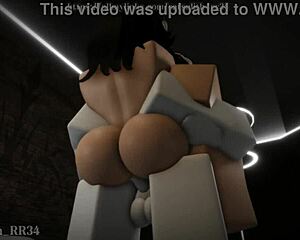 he catches his busty childhood friend on the bed and shows her how it's done