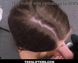 TEENLIFTERS skinny BRUNETTE TEEN veronica church caught