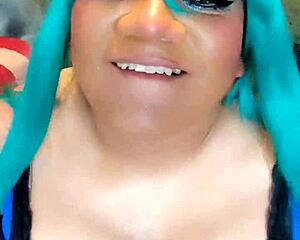 Shemale Bunny Rides Cock with Big Ass Tits in Crossdress Cumshot Frenzy