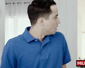 Hey stepson, see my huge natural tits and fat ass? Fuck me now!