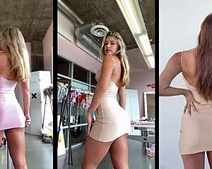 Boutinela's sixth bikini teasing compilation shows playful beach moments.