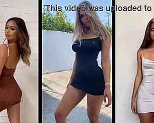 Boutinela's sixth bikini teasing compilation shows playful beach moments.